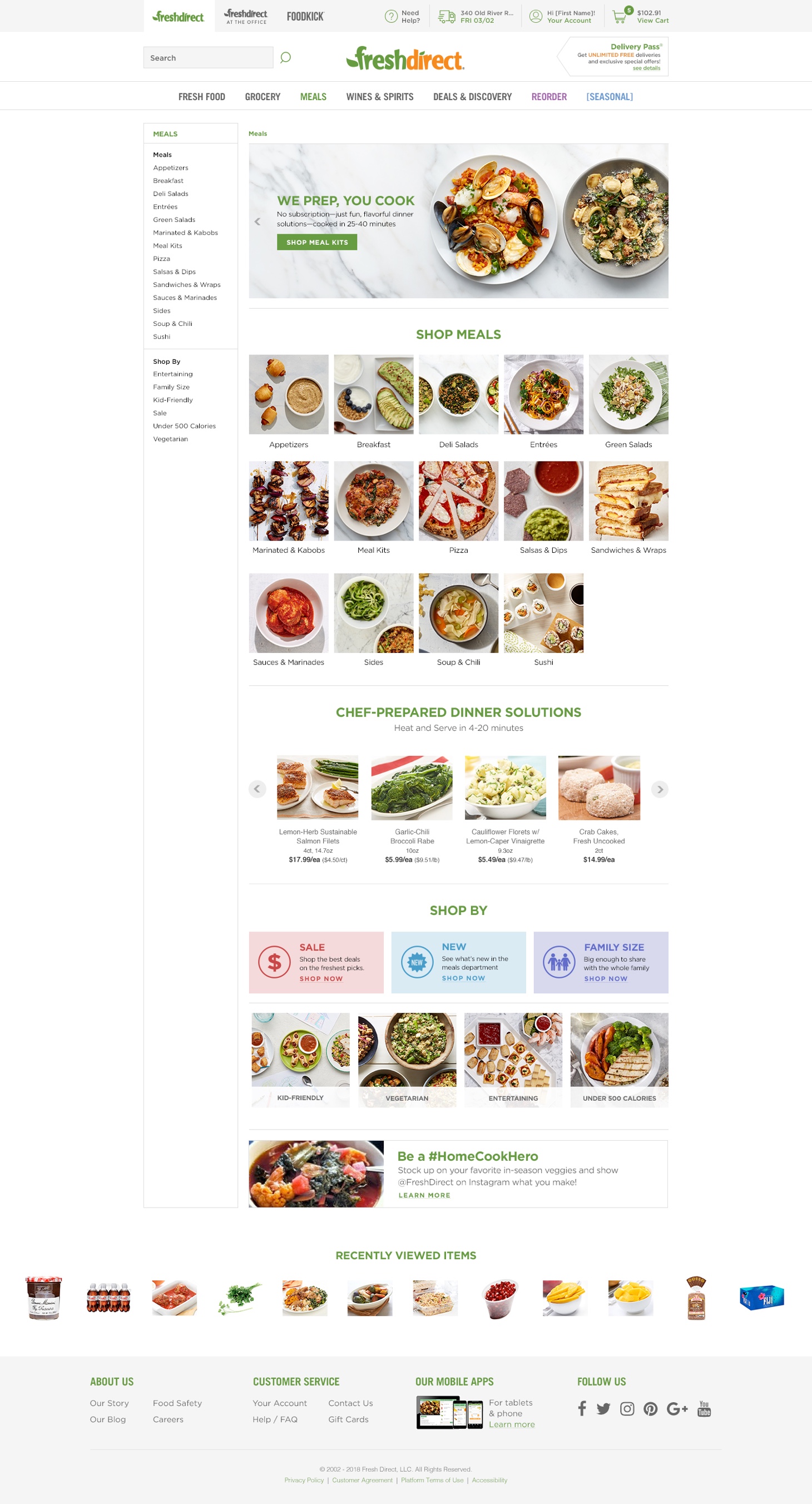 FreshDirect Category Page