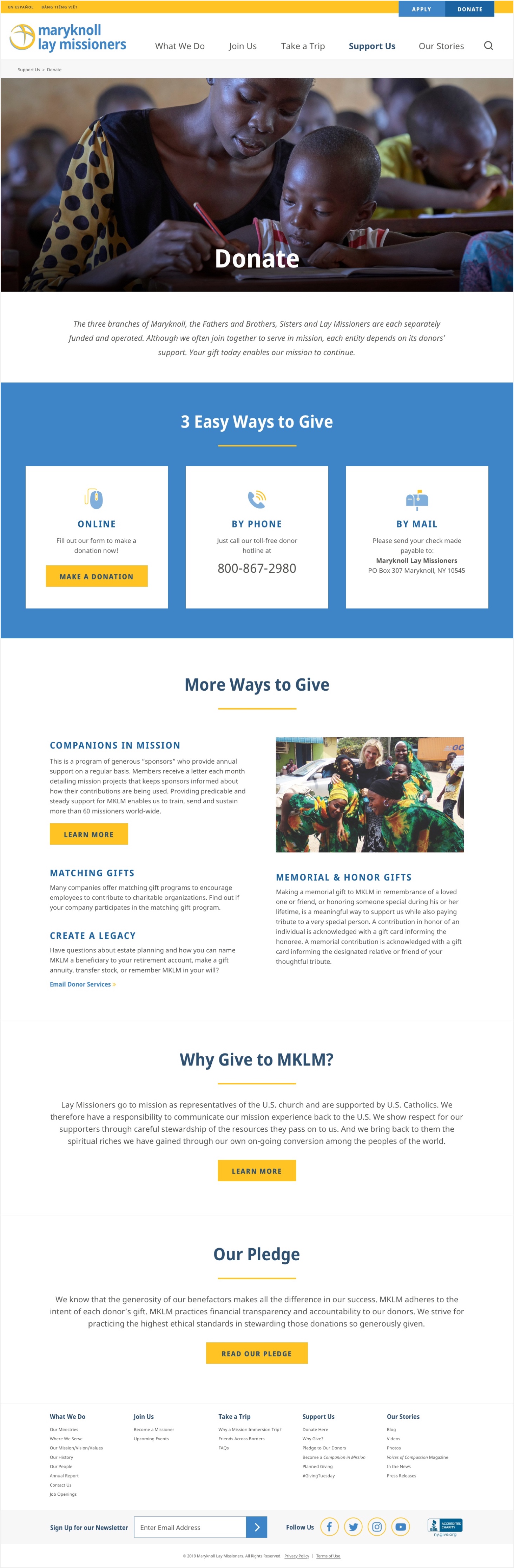 Maryknoll Donate